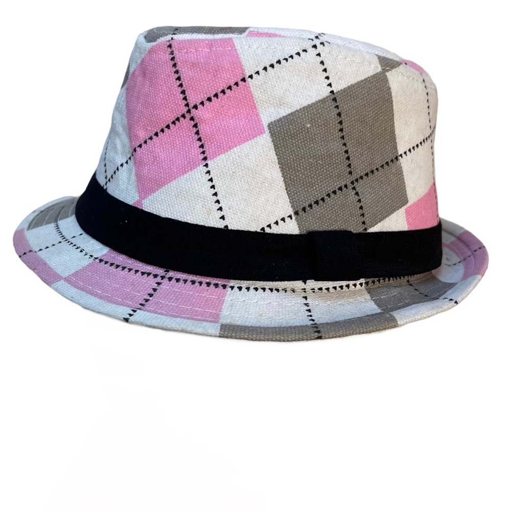 Vintage Argyle print Kids Fedora